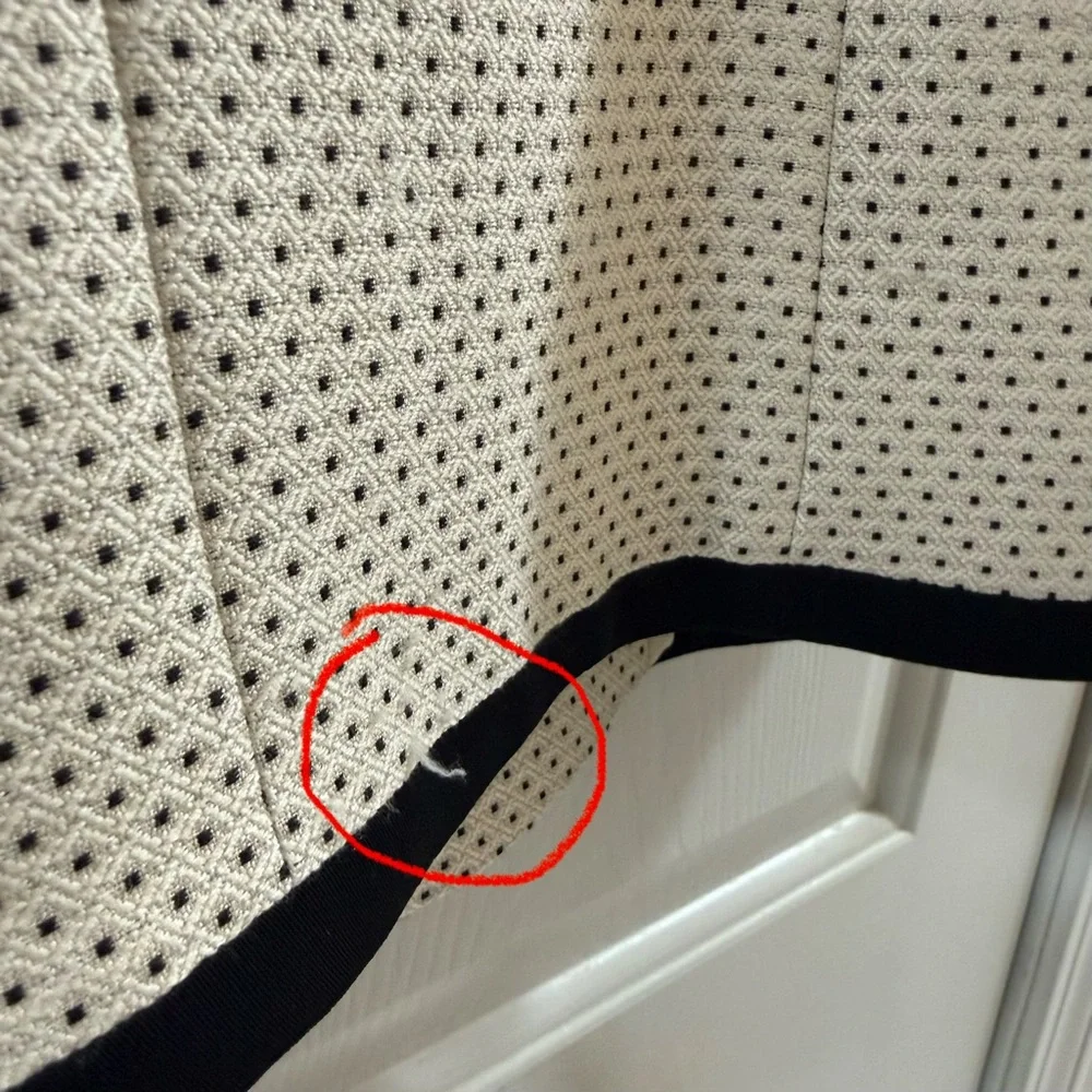 Escada Margaretha Ley Silk Wool Polka Dot Blazer Black Trim Old Money Chic EU 36 - Picture 17 of 17